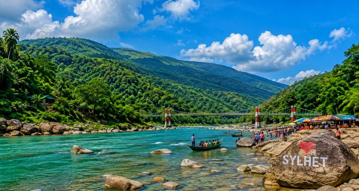 Sylhet hills and river